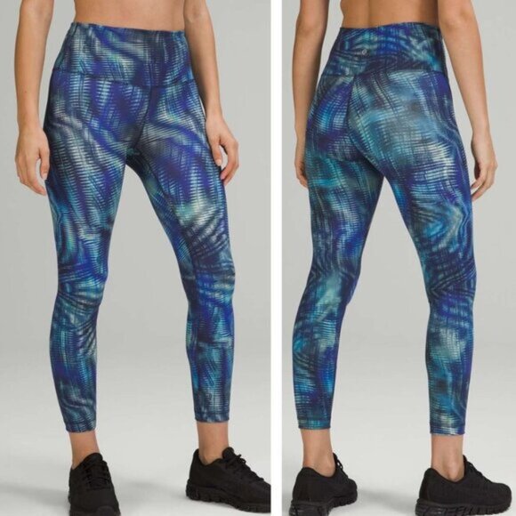 lululemon athletica Pants - Lululemon Wunder Train High-Rise Tight In Shapeshifter Flux Blue Multi Size 6